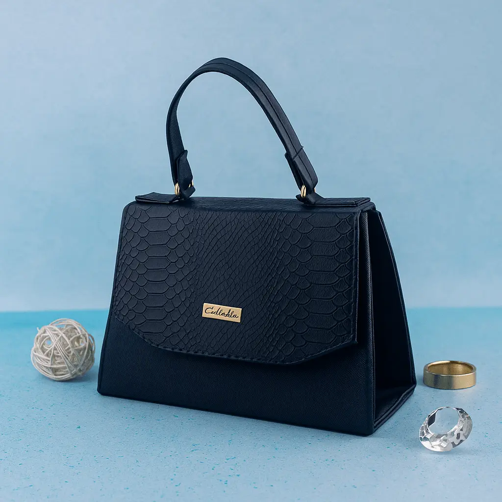 Bolso Diseño Reptil Negro - Image 6