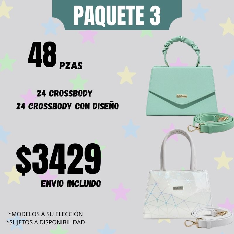 48 Bolsos Crossbody Paquete 3