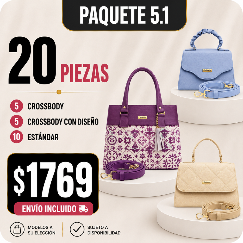 20 Bolsos Crossbody Paquete 5.1