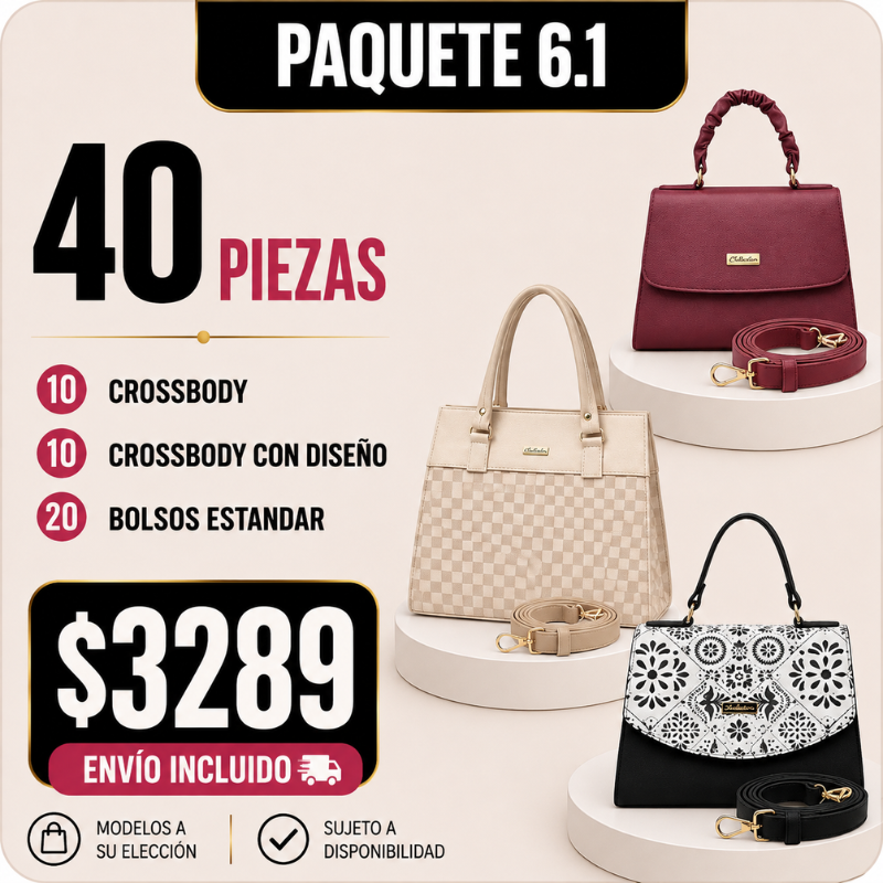 40 Bolsos Crossbody Paquete 6.1