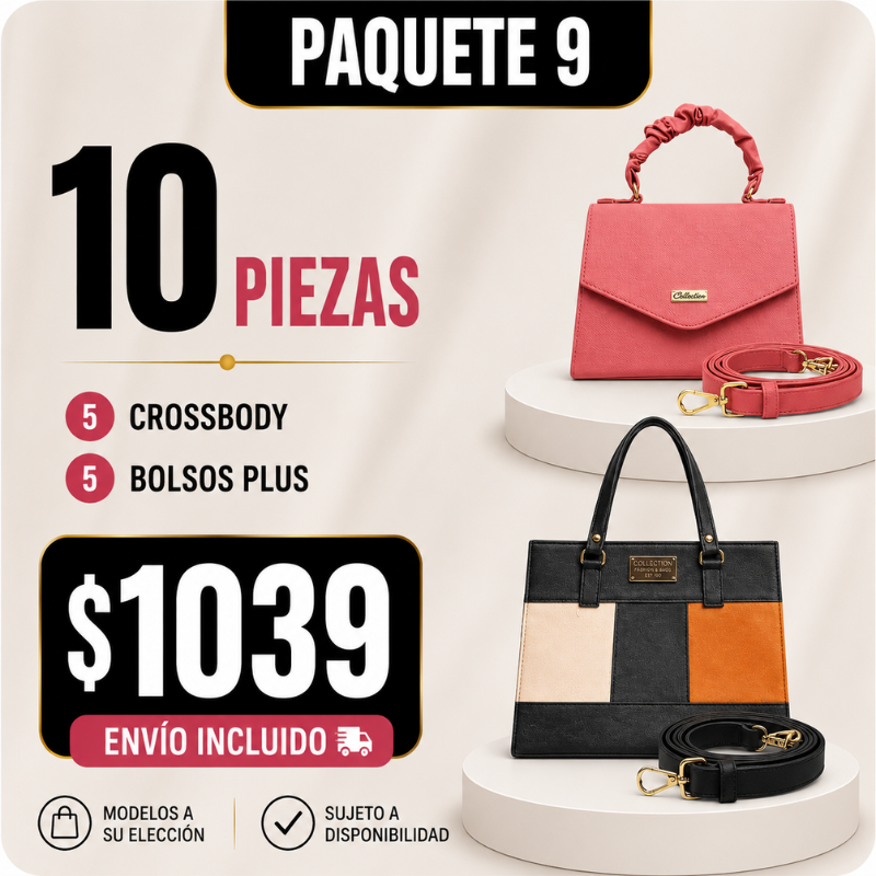 10 Bolsos Crossbody Paquete 9