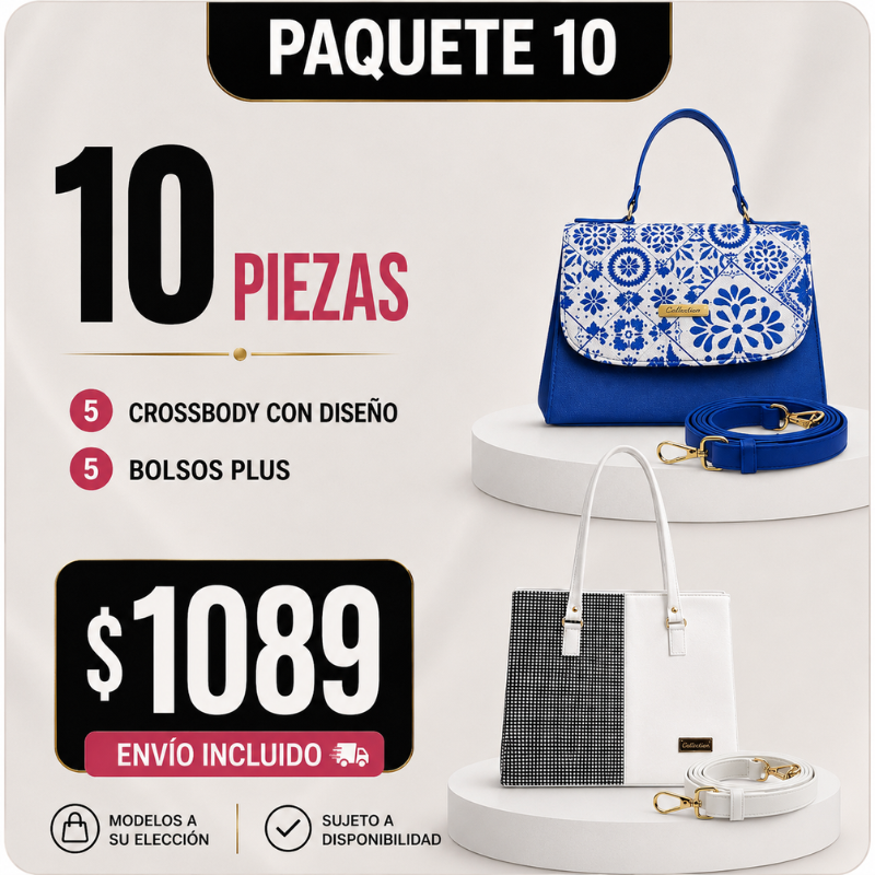 10 Bolsos Crossbody Paquete 10