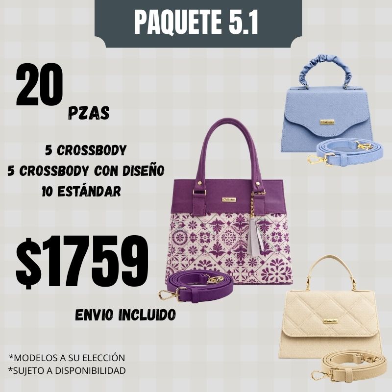 20 Bolsos Crossbody Paquete 5.1