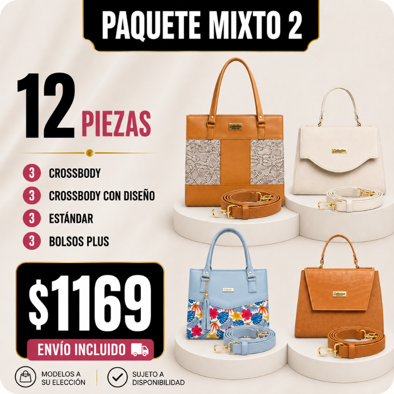 9 Bolsos Crossbody Paquete Mixto 2
