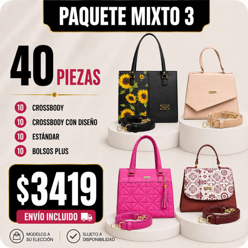 40 Bolsos Crossbody Paquete Mixto 3