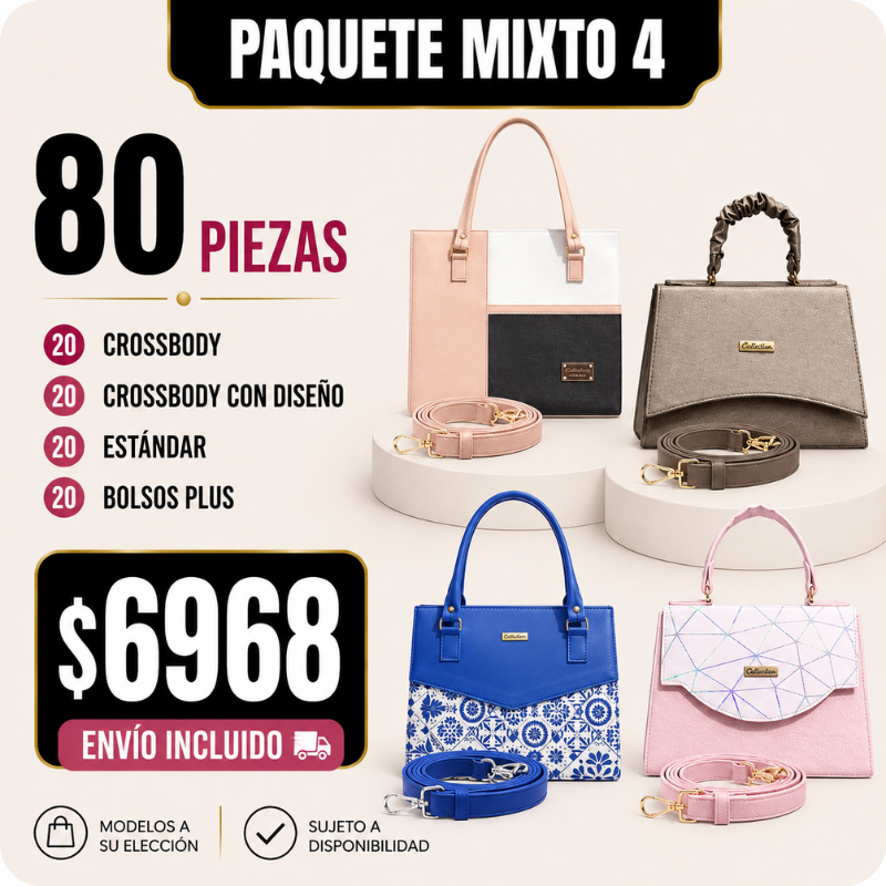 80 Bolsos Crossbody Paquete Mixto 4