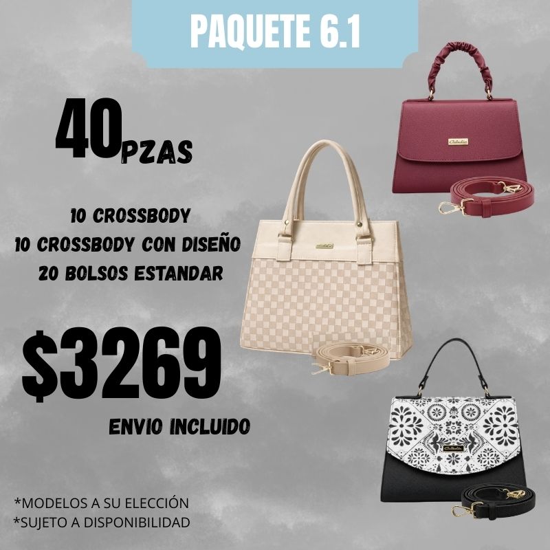 40 Bolsos Crossbody Paquete 6.1
