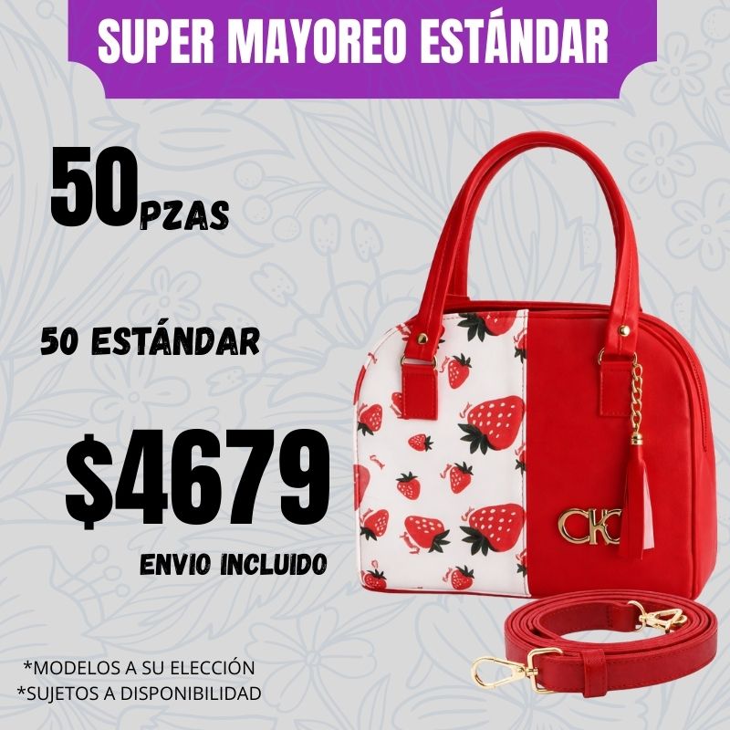50 Bolsos Crossbody Paquete Super Mayoreo Estandar
