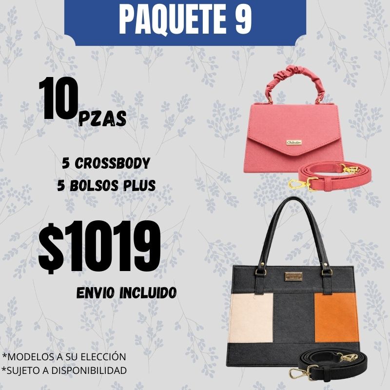 10 Bolsos Crossbody Paquete 9