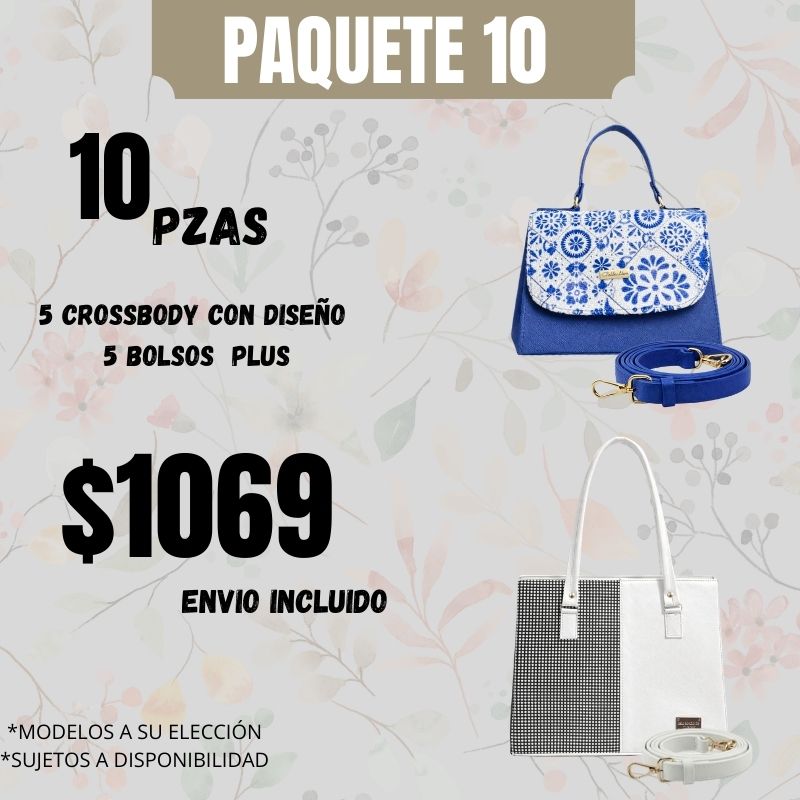 10 Bolsos Crossbody Paquete 10