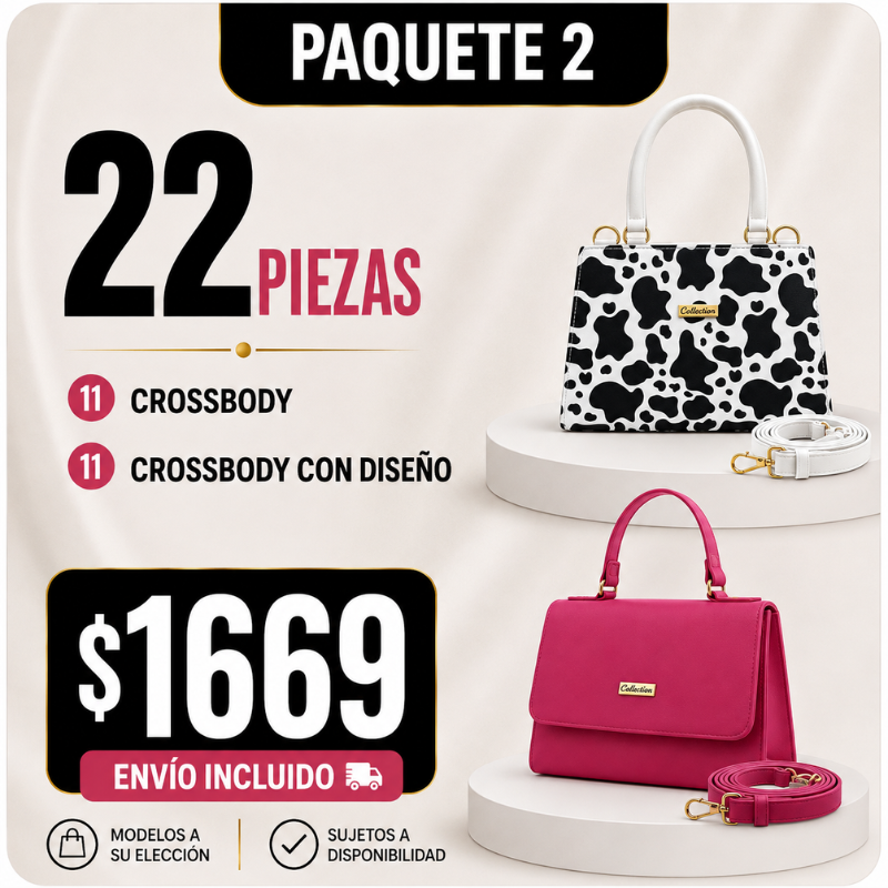 22 Bolsos Crossbody Paquete 2