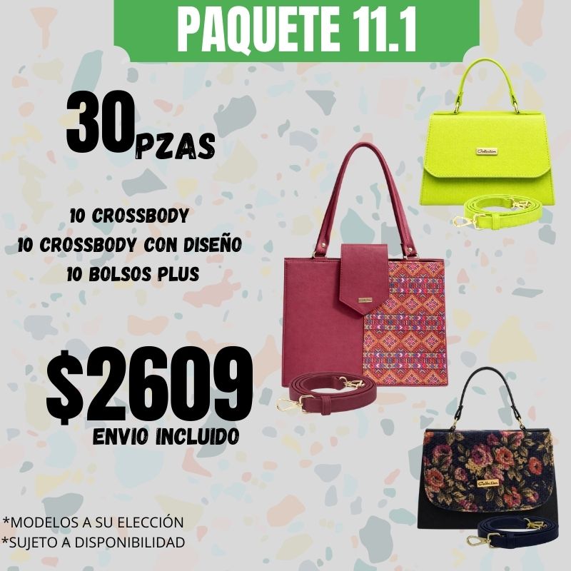 30 Bolsos Crossbody Paquete 11.1