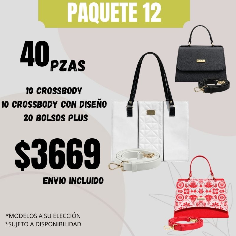 40 Bolsos Crossbody Paquete 12
