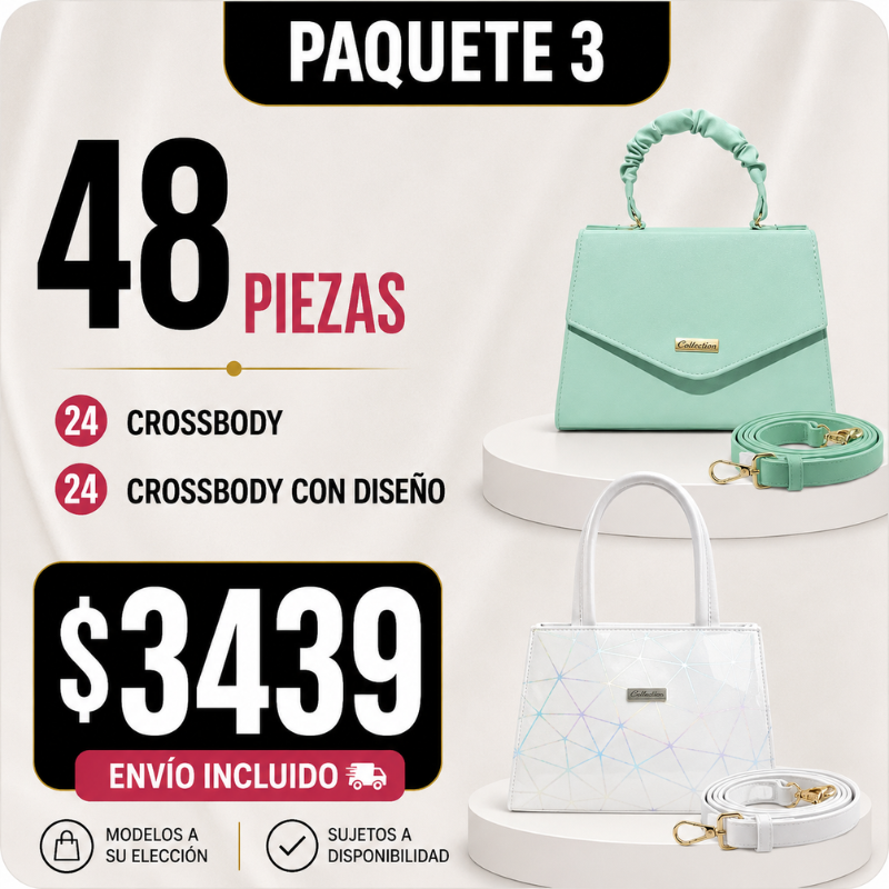 48 Bolsos Crossbody Paquete 3