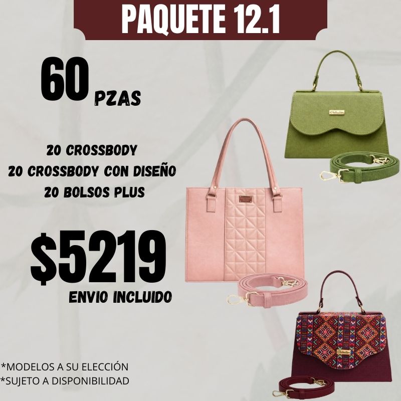 60 Bolsos Crossbody Paquete 12.1