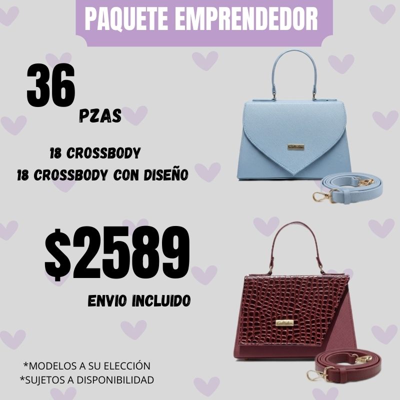 36 Bolsos Crossbody Paquete Emprendedor