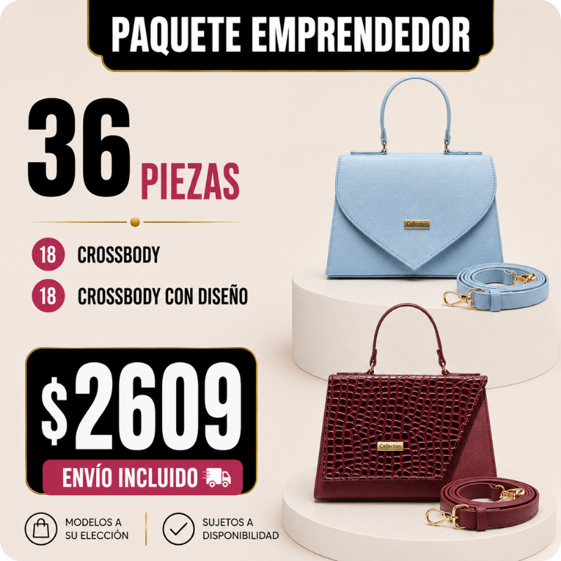 36 Bolsos Crossbody Paquete Emprendedor