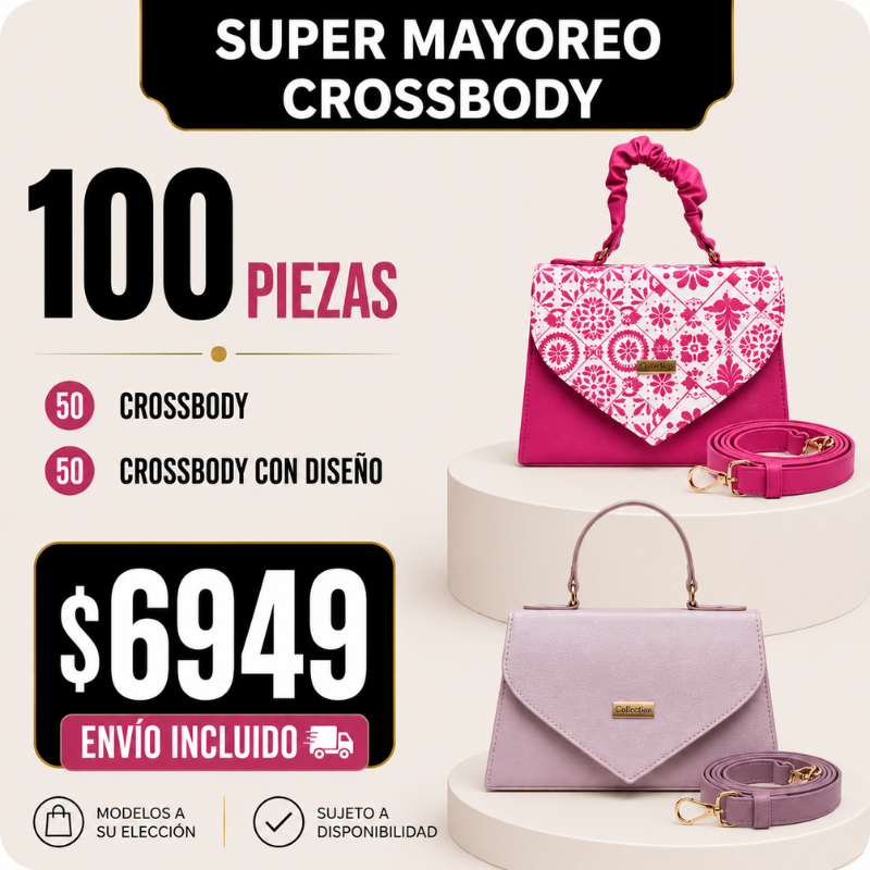 100 Bolsos Paquete Super Mayoreo Crossbody
