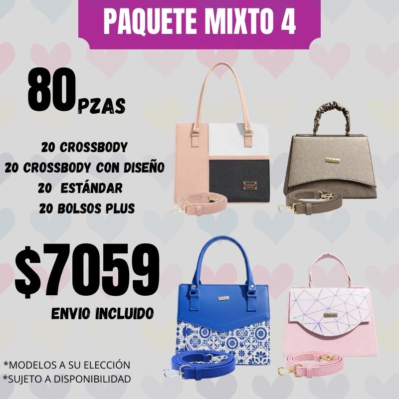 80 Bolsos Crossbody Paquete Mixto 4